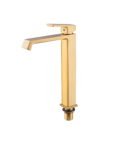 Смеситель для умывальника Haiba Gaudi 001 (HIGH) Brushed Gold (HB9597)