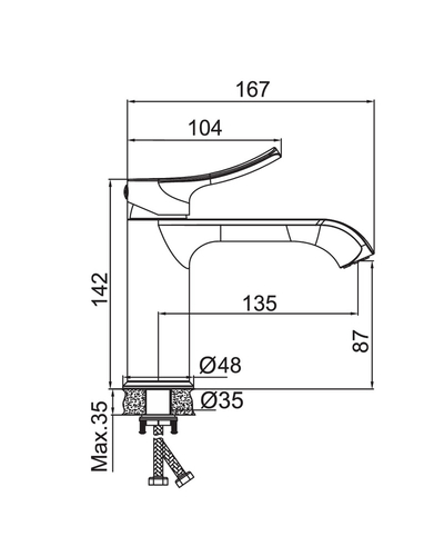 Змішувач для умивальника Haiba Bolero 001 (HB9574)