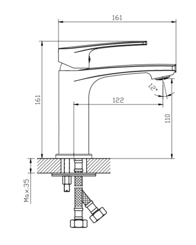 Смеситель для умывальника Haiba Troya 001 (HB9659)