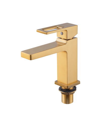Смеситель для умывальника Haiba Kant 001 Brushed Gold (HB9605)