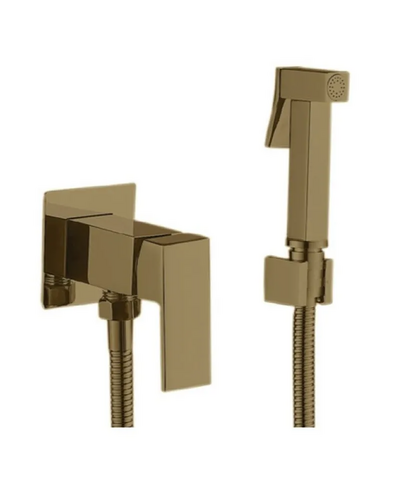 Змішувач для гігієнічного душу Haiba Kubus 002 (Inner) Brushed Gold (HB9625)