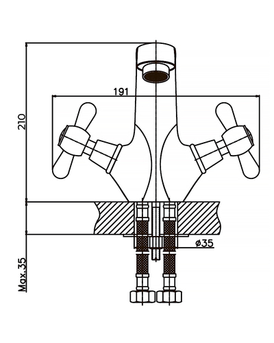 Смеситель для умывальника Haiba Dominox 161 матовый (HB0072)