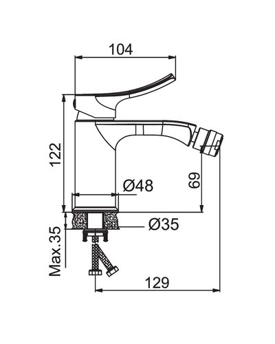 Змішувач для біде Haiba Bolero 002 (HB9576)
