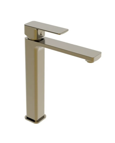 Змішувач для умивальника високий Haiba Kubus 001 (HIGH) Brushed Gold (HB9623)