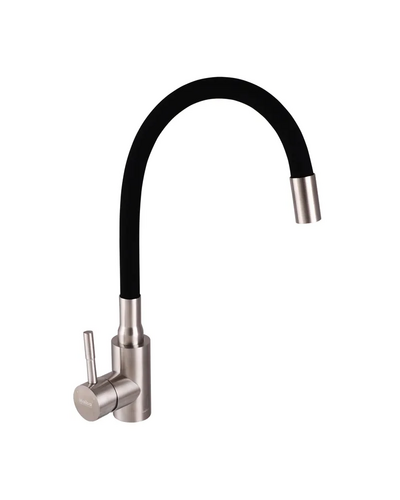 Смеситель для кухни с черным силик. изливом Haiba SUS 011 (HB3790)