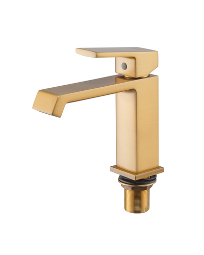Смеситель для умывальника Haiba Gaudi 001 Brushed Gold (HB9583)