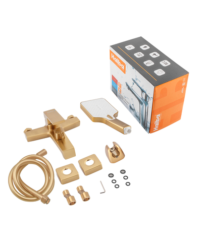 Смеситель для ванны Haiba Gaudi 009 Euro Brushed Gold (HB9599)