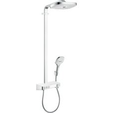 Душова система Hansgrohe Raindance Select E Showerpipe 300 3jet, білий / хром (27127400)