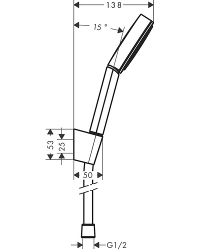 Душовий набір Hansgrohe Pulsify 105 1jet, хром (24301000)