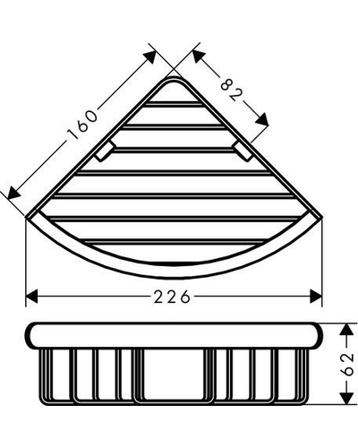 Кошик кутова, Hansgrohe Logis Universal, хром (41710000)