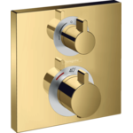Термостат прихованого монтажу Hansgrohe Ecostat Square 2 режиму, поліроване золото (15714990)