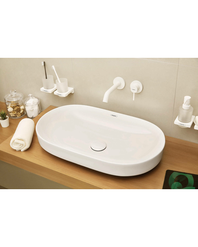 Смеситель Hansgrohe Tecturis S 165 для умывальника из стены, Matt White (73350700)