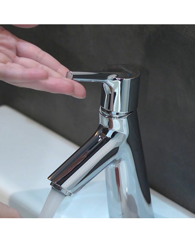 Змішувач для умивальника Hansgrohe Talis S 80 з донним клапаном Push-Open, хром (72011000)