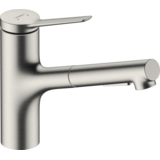 Змішувач hansgrohe Zesis M33 з витяжним душем для кухонної мийки, під сталь 74800800