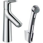 Змішувач для умивальника Hansgrohe Talis Select S із зливним клапаном Push-Open і з бідеткой, хром (72290000)