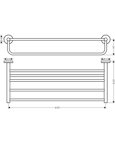 Рушникотримач, Hansgrohe Logis Universal, хром (41720000)