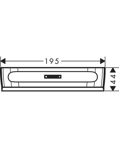 Скребок для скла Hansgrohe WallStoris 19,5x4,4 см, Matt Black (27916670)