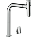 Змішувач для кухні Hansgrohe Metris Select 200 2jet sBox з витяжним душем, хром (73818000)