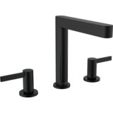 Змішувач для умивальника Hansgrohe Finoris 160 на 3 отвори з донним клапаном Push-Open, чорний матовий (76034670)