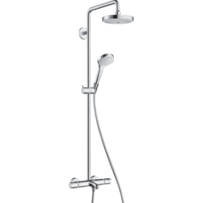 Душова система Hansgrohe Croma Select S Showerpipe 180 2jet з термостатом для ванни, білий / хром (27351400)
