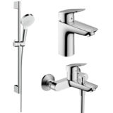 Набор смесителей для ванной 3 в 1 hansgrohe Logis 20240002 (71107000, 71400000, 26555400) хром