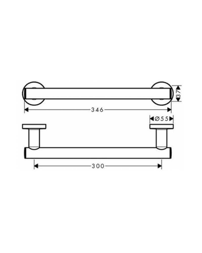 Рушникотримач, Hansgrohe Logis Universal, хром (41713000)