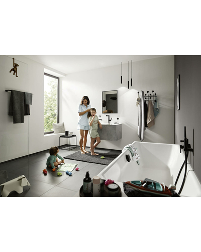 Рушникотримач Hansgrohe AddStoris подвійний 62,6 / 64,8x12,4 см, Matt Black (41743670)