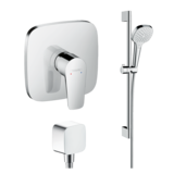 Душовий набір hansgrohe 10002719 з змішувачем та шланговим з'єднанням