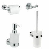 Набор аксессуаров Hansgrohe Logis Universal крючок двойной, диспенсер, ершик, держатель бумаги (20210004)