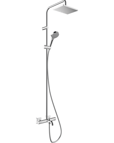 Душова система Hansgrohe Vernis Shape Showerpipe 230 1jet EcoSmart з термостатом для ванни, хром (26098000)