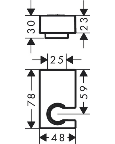 Тримач для душу Hansgrohe Porter E, білий матовий (28387700)