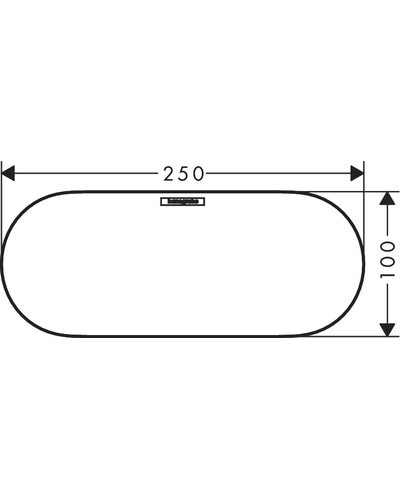 Кришка для полички Hansgrohe WallStoris 25x10 см, Matt Black (27925670)