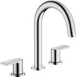 Змішувач для умивальника Hansgrohe Vernis Shape на 3 отвори з донним клапаном pop-up, Chrome (71563000)