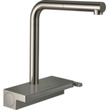 Смеситель кухонный Hansgrohe Aguno Select 250 2jet с вытяжным изливом Sbox, стальной (73830800)