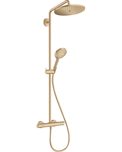 Душова система Hansgrohe Croma Select S 280 1jet Showerpipe з термостатом, brushed bronze (26890140)