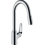 Змішувач для кухні Hansgrohe Focus M42-H220 2jet з висувним виливом, хром (71800000)