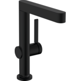 Смеситель для умывальника Hansgrohe Finoris 230 с донным клапаном Push-Open, черный матовый (76060670)
