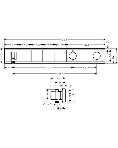 Термостат Hansgrohe RainSelect (15357600)