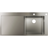 Мийка для кухні hansgrohe S71 S717-F450 43307800 сталь, з сушилкою зліва