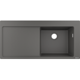 Кухонна мийка Hansgrohe S514-F450 1050х510 поличка зліва, Stonegrey (43314290)