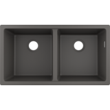 Кухонная мойка Hansgrohe S510-U770 под столешницу 820х450 две чаши 370/370, Stonegrey (43434290)