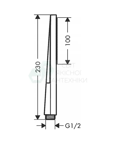 Ручний душ Hansgrohe Pulsify E 100 1jet EcoSmart, Matt White (24320700)