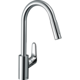 Смеситель hansgrohe Focus M41 для кухонной мойки с выдвижным душем, хром 31833000