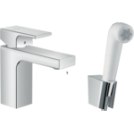 Смеситель для умывальника Hansgrohe Vernis Shape 100 с гигиенической лейкой, хром (71216000)