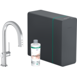 Смеситель hansgrohe Aqittura M91 SodaSystem 210 для кухонной мойки, хром 76836000