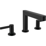 Змішувач для умивальника Hansgrohe Finoris 110 на 3 отвори з донним клапаном Push-Open, чорний матовий (76033670)
