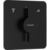 Змішувач hansgrohe DuoTurn Q для душу прихованого монтажу, чорний матовий 75414670