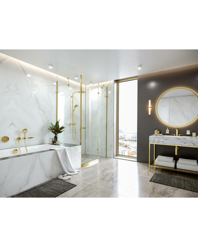 Термостат прихованого монтажу Hansgrohe Ecostat Square дворежимний, Polished Gold Optic (15758990)