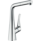 Смеситель для кухни Hansgrohe Metris M71 320 1jet с вытяжным изливом, хром (14821000)