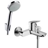 Душовий набір 20240015 hansgrohe Croma EcoSmart 31507320 із змішувачем Logis для ванни 71400000 хром